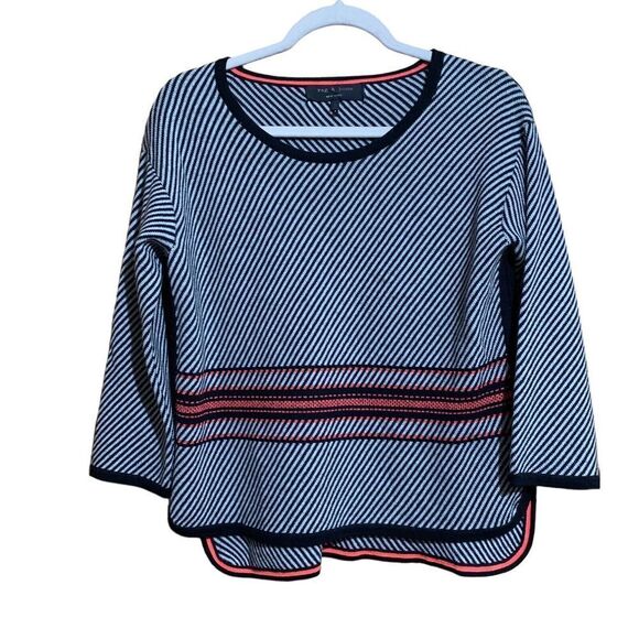 rag & bone Sweaters - Rag & Bone Size Small Multicolor Dawn Stripe Merino Wool Blend Pullover Sweater